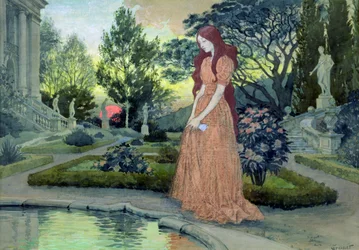 Giovane ragazza in un giardino